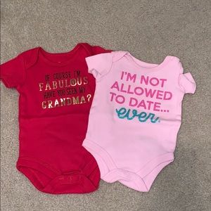 NWOT baby girl onesies
